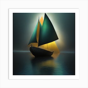 Sailboat In The Water Art Print