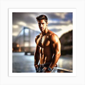 Shirtless Man 1 Art Print