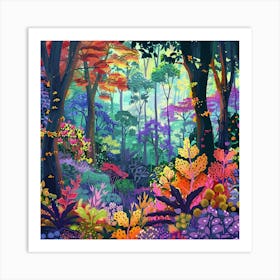 Colorful Forest Art Print