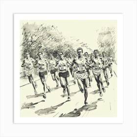 Marathon Runners 8 Art Print