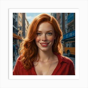 Girl With Red Hair 1 Art Print