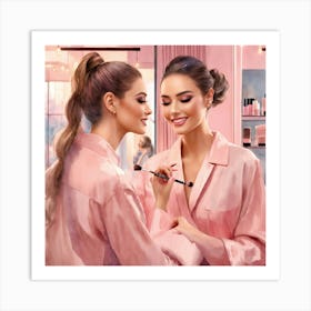 A Beautiful Makeup Artist Puts On Makeup A Beautif (2) 2024 05 16t215846 Art Print