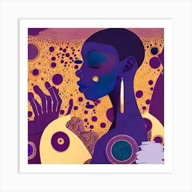 Purple Woman Art Print