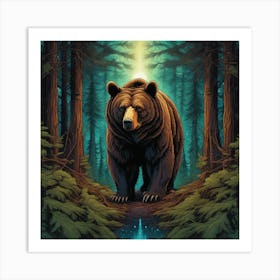 Bear In The Forest 13 Art Print