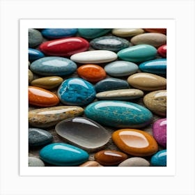 Colorful Pebbles Art Print