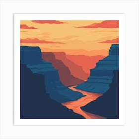 Grand Canyon At Sunset 1 Art Print