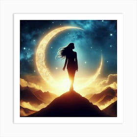 Silhouette of a Woman 1 Art Print