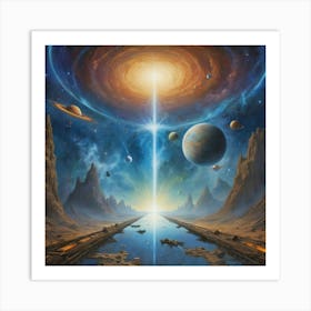 Space Road art print paintings Art Print