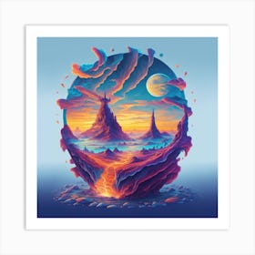 Psychedelic Landscape Art Print