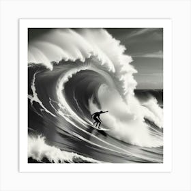 Surfer On A Wave 2 Art Print