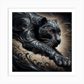 Black Panther 4 Art Print