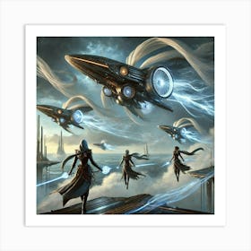 Skyward Tribe Aerial Support Art Print