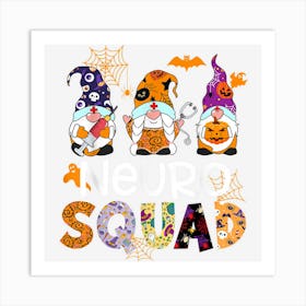 Neuro Squad Gnome Nurse Halloween Scrubs Costume Stethoscope Art Print