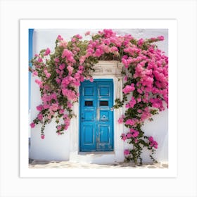 Pink Bougainvillea Door Art Print