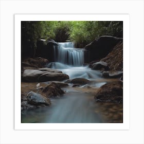 Waterfall In The Jungle Art Print