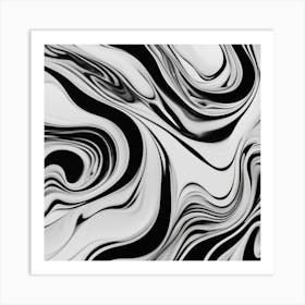 Black and White Abstract Art 56 Art Print