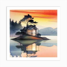 House On The Island Art Print