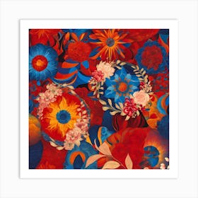 'Flora' Abstract art Art Print