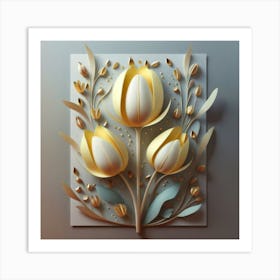 Three Tulips Art Print