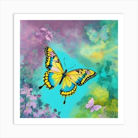 Illustration Graphic Butterfly In Tie Dye (1) Art Print