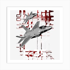 F 35 Lightning Us Air Force Fighterjet Art Print