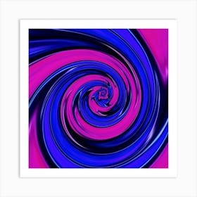 Abstract Purple And Blue Swirl Poster