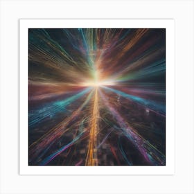 Abstract Light Rays 5 Art Print