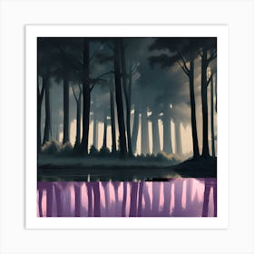 Purple Forest 1 Art Print