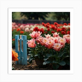 Tulips In The Garden Photo Art Print