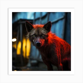 Wolf In The Dark Art Print