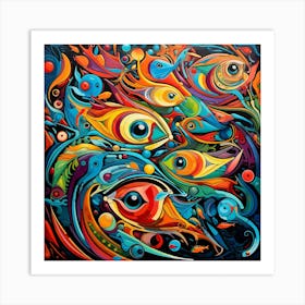 Colorful Fishes 4 Art Print