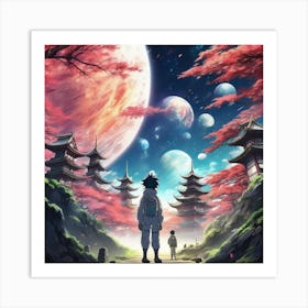 Boy In Space Art Print