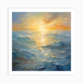 Sunset Over The Sea 3 Art Print