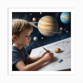 A Child’s Journey Through Art and Space Art Print