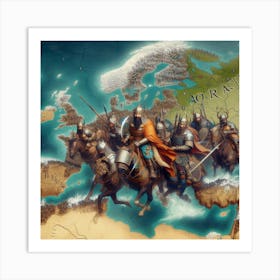 Europe On Horseback Art Print