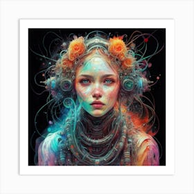 Psychedelic Girl 1 Art Print