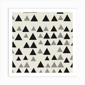 Black And White Triangles 2 Art Print