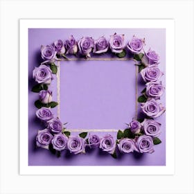 Purple Roses Frame 1 Art Print