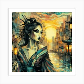 Geisha Art Print