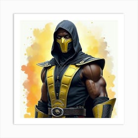 Mortal Kombat Ninja Fighter Concept Art (484) Art Print