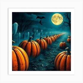 Halloween Pumpkins Art Print