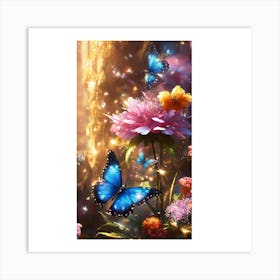 Butterfly Garden 1 Art Print