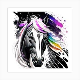 Rainbow Horse 6 Art Print