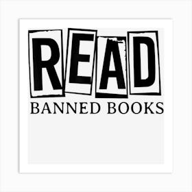 Vintage Read Banned Books Teacher Funny Men Women Kids Art Print