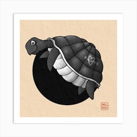 Loving Turtle Art Print