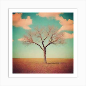 Lone Tree In A Field 2 Poster