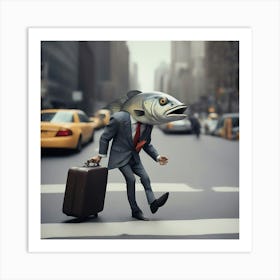 Big city fish Art Print