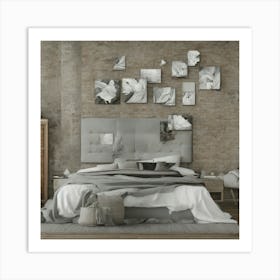 Shabby Chic Bedroom 1 Art Print