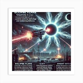 Eclipse Flare Disrupt Technology Art Print