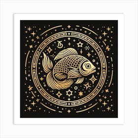 A Zodiac symbol, Fish 2 Art Print